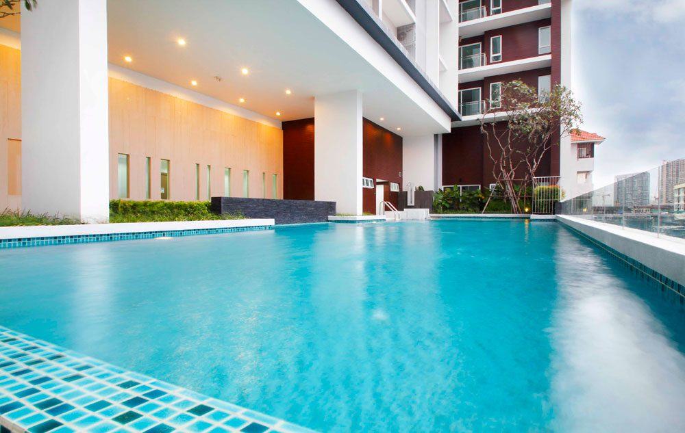 The Bloom Sukhumvit 71 — the pool and facade